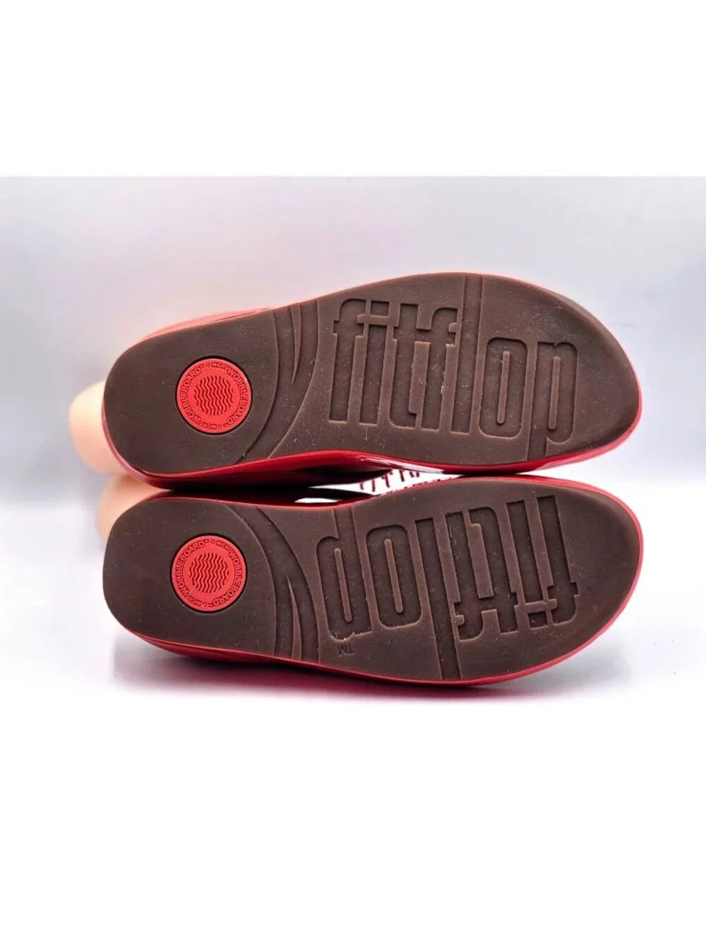 FitFlop Women's Orange Leather Cha Cha Beaded Fringe Thong Sandals Size 10 3341 - Picture 5 of 16